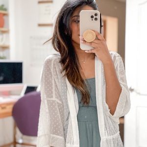 Abercrombie & Fitch White Dotted Cover-Up